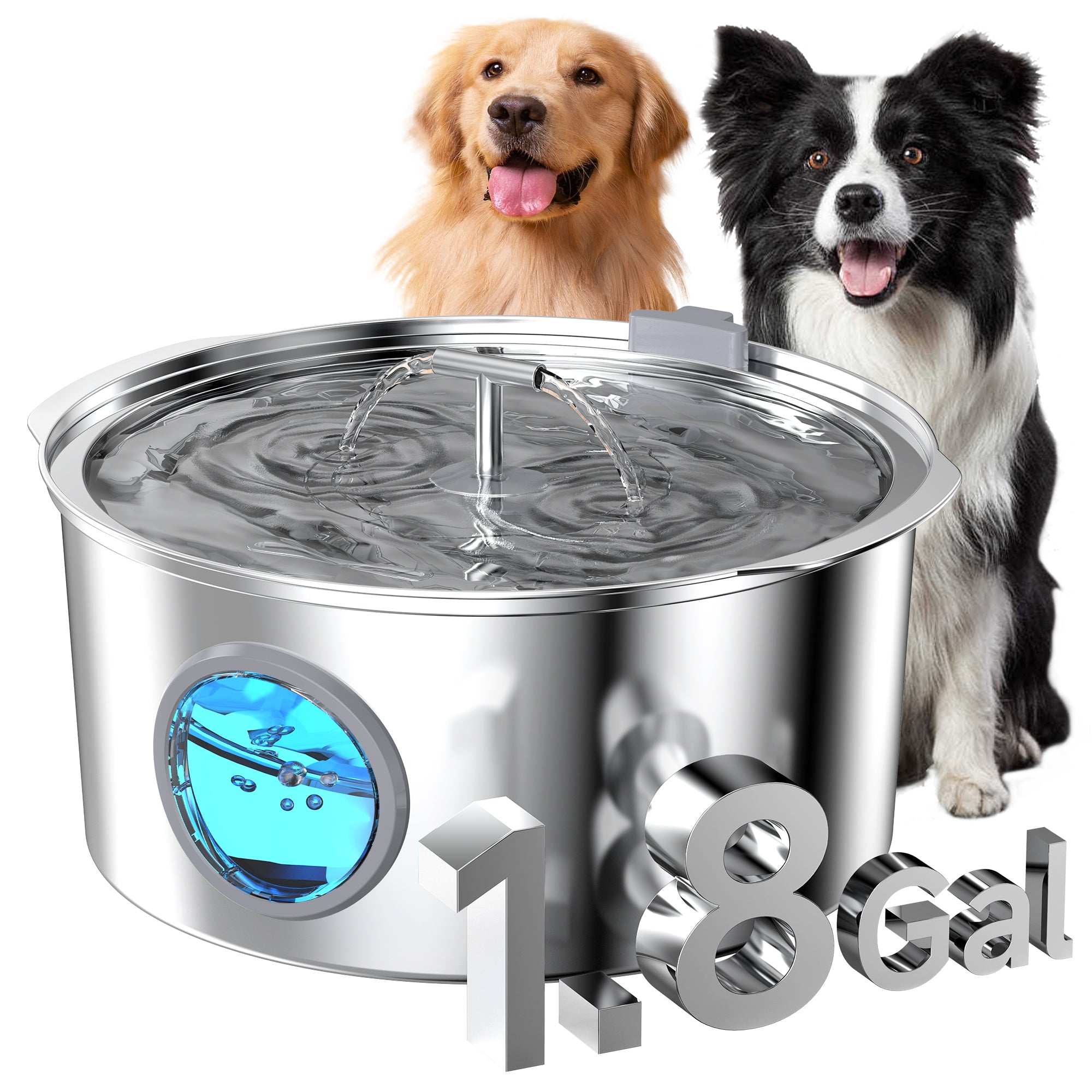 1.8Gal 7L Large Dog Water Fountain Rellaty